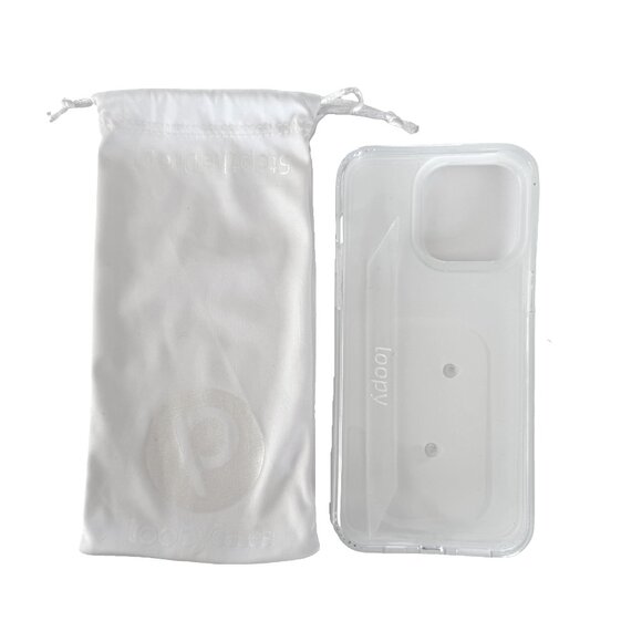 NWT Loopy WHITE SHIMMER iPhone 15 Pro Max Phone Case - Righty - Picture 6 of 10